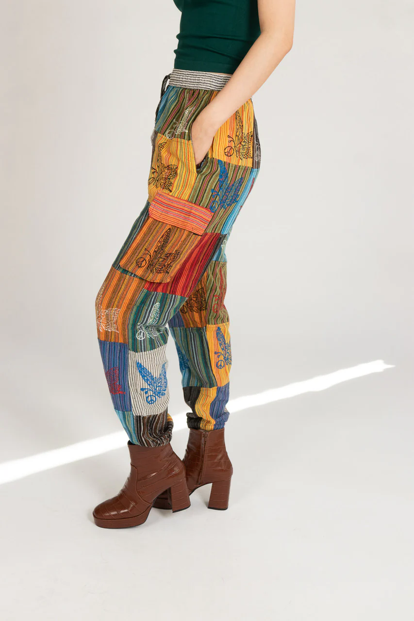 Butterfly Patchwork Joggers - Image 3