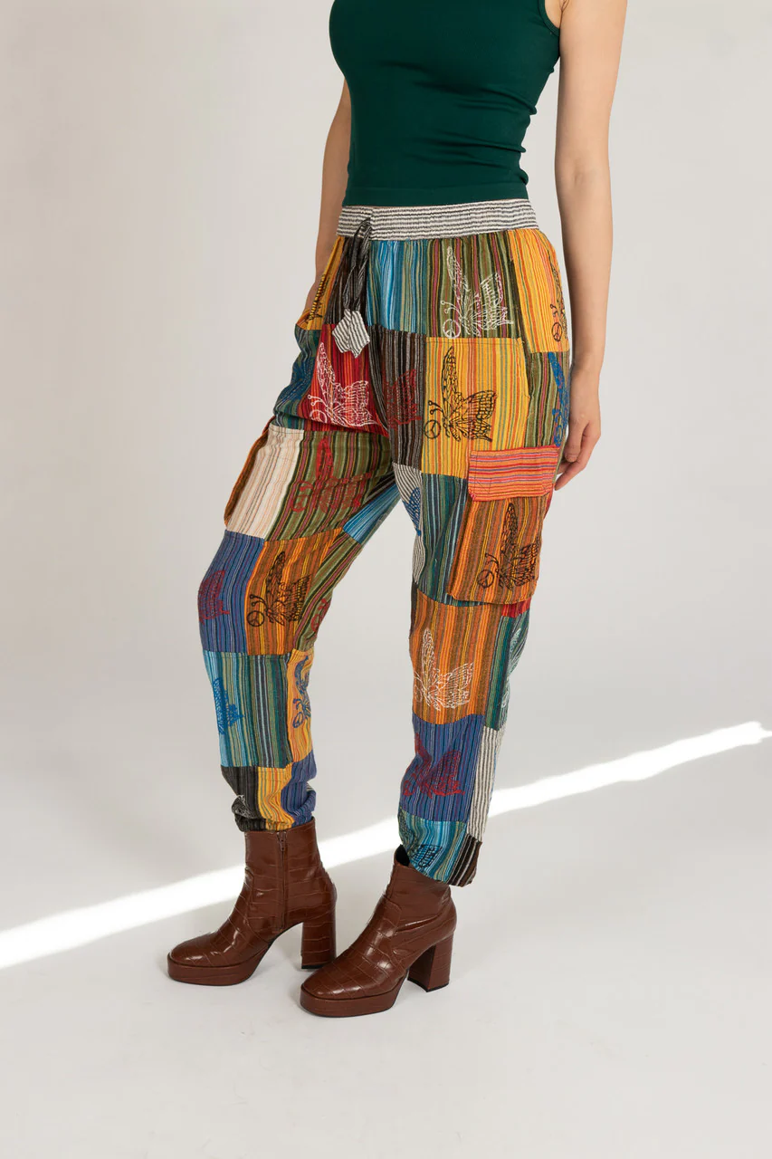 Butterfly Patchwork Joggers - Image 4