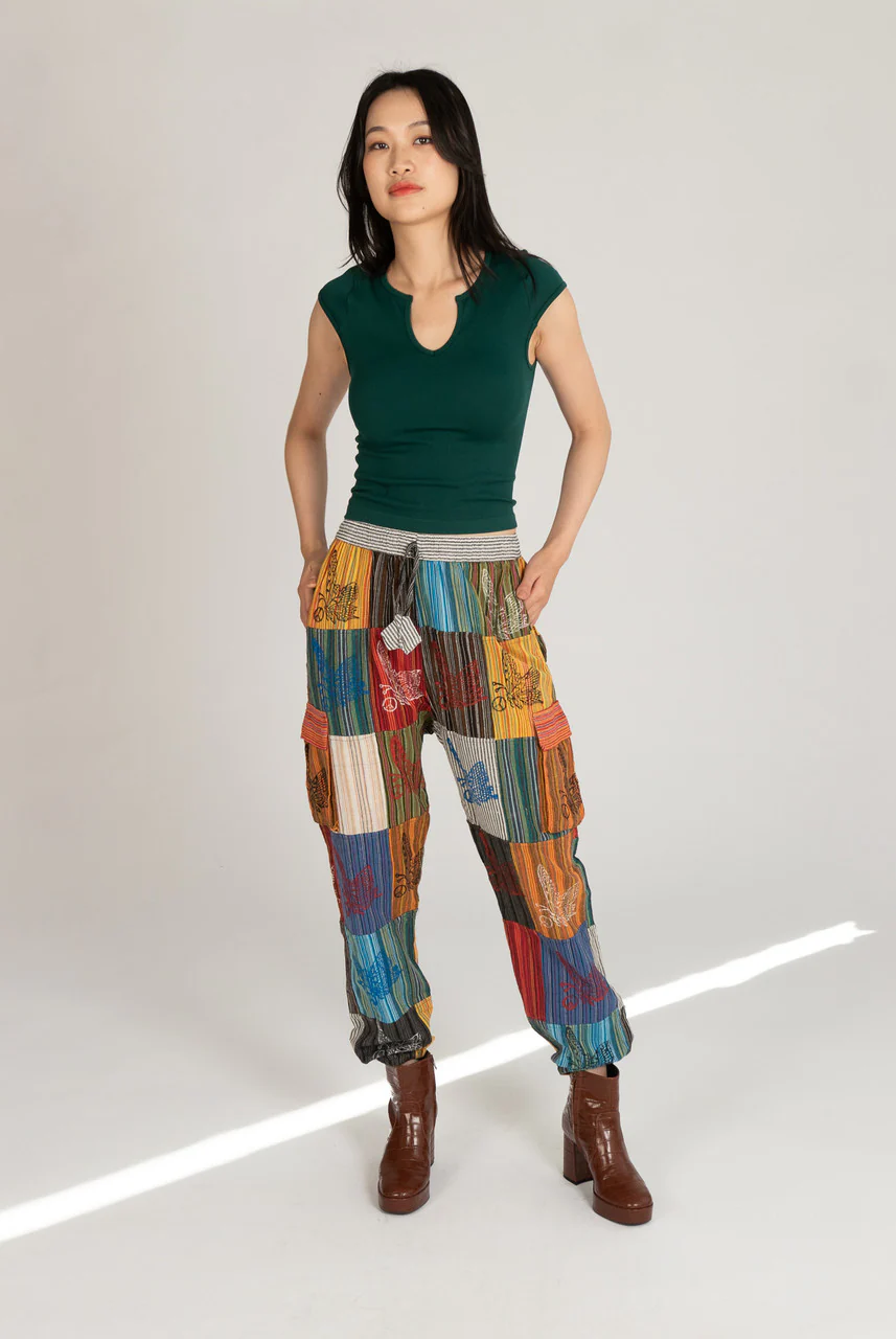Butterfly Patchwork Joggers - Image 9