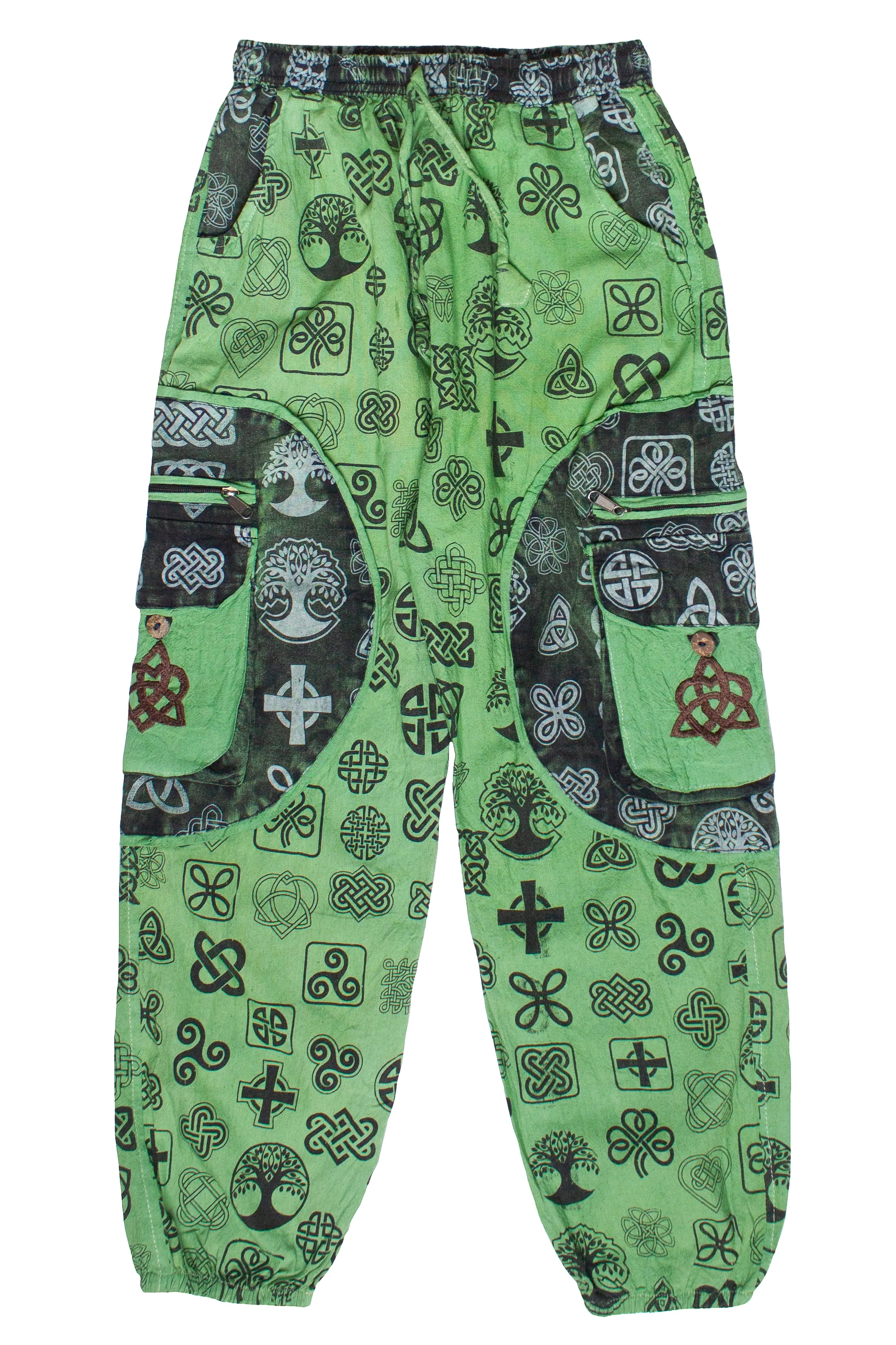 Celtic Symbols Patchwork Cargo Pants - Image 4
