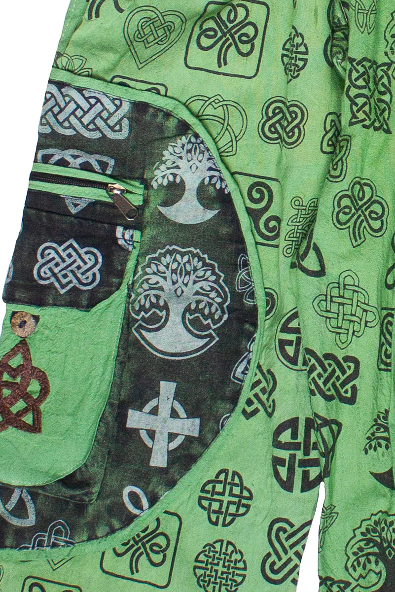 Celtic Symbols Patchwork Cargo Pants - Image 5