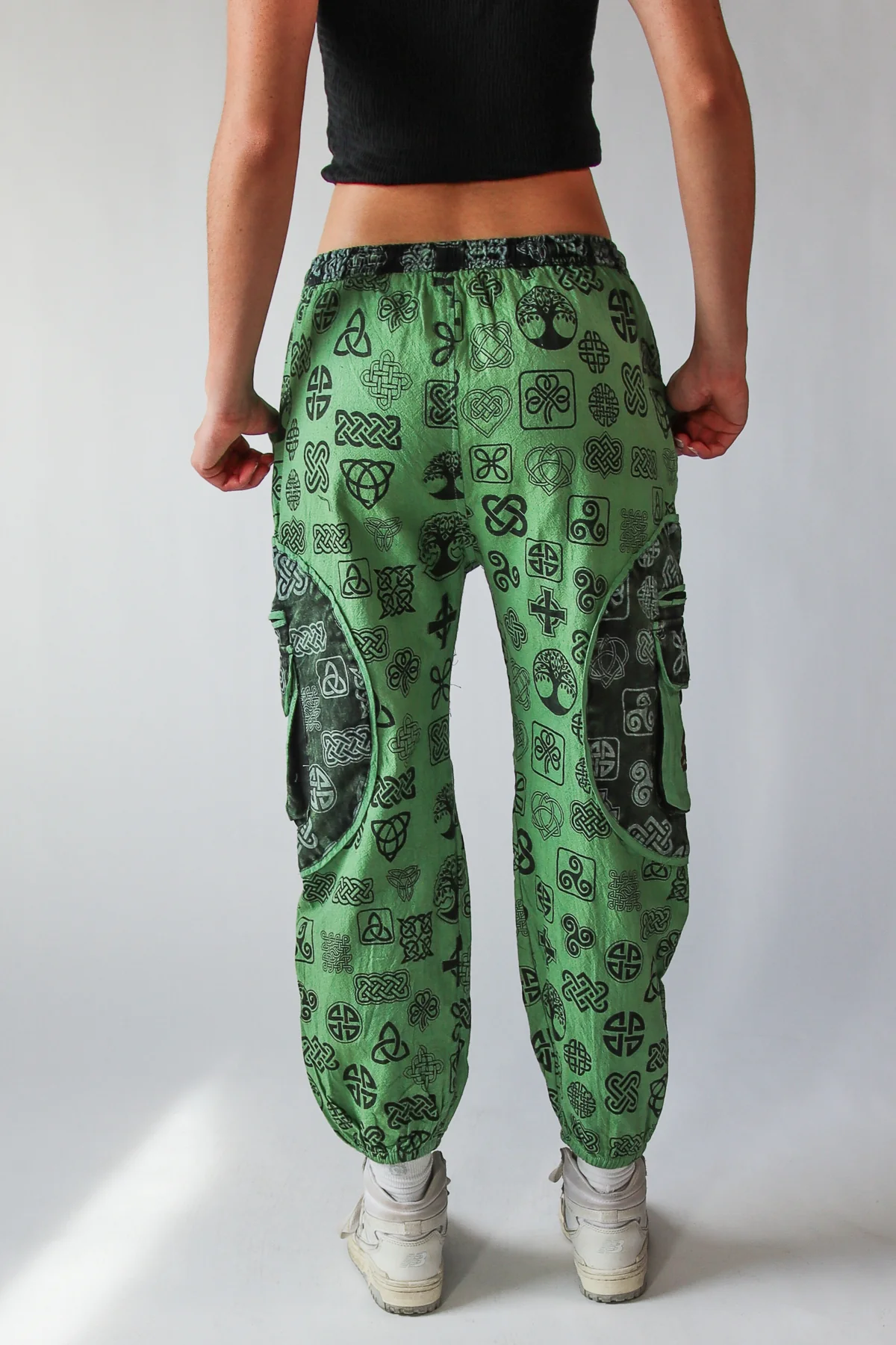 Celtic Symbols Patchwork Cargo Pants - Image 7