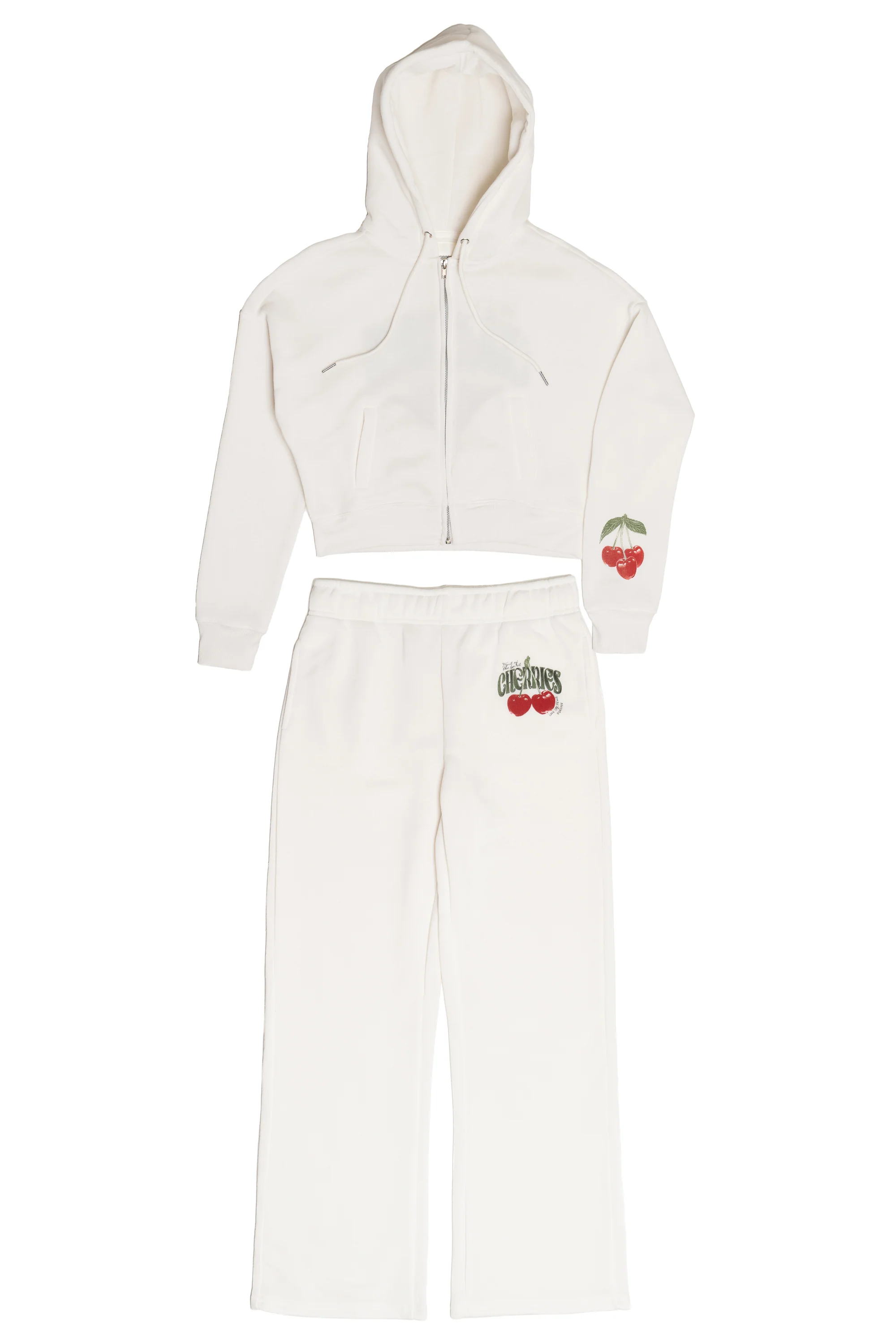 Cherries Cropped Zip-Up Sweatshirt - Image 10