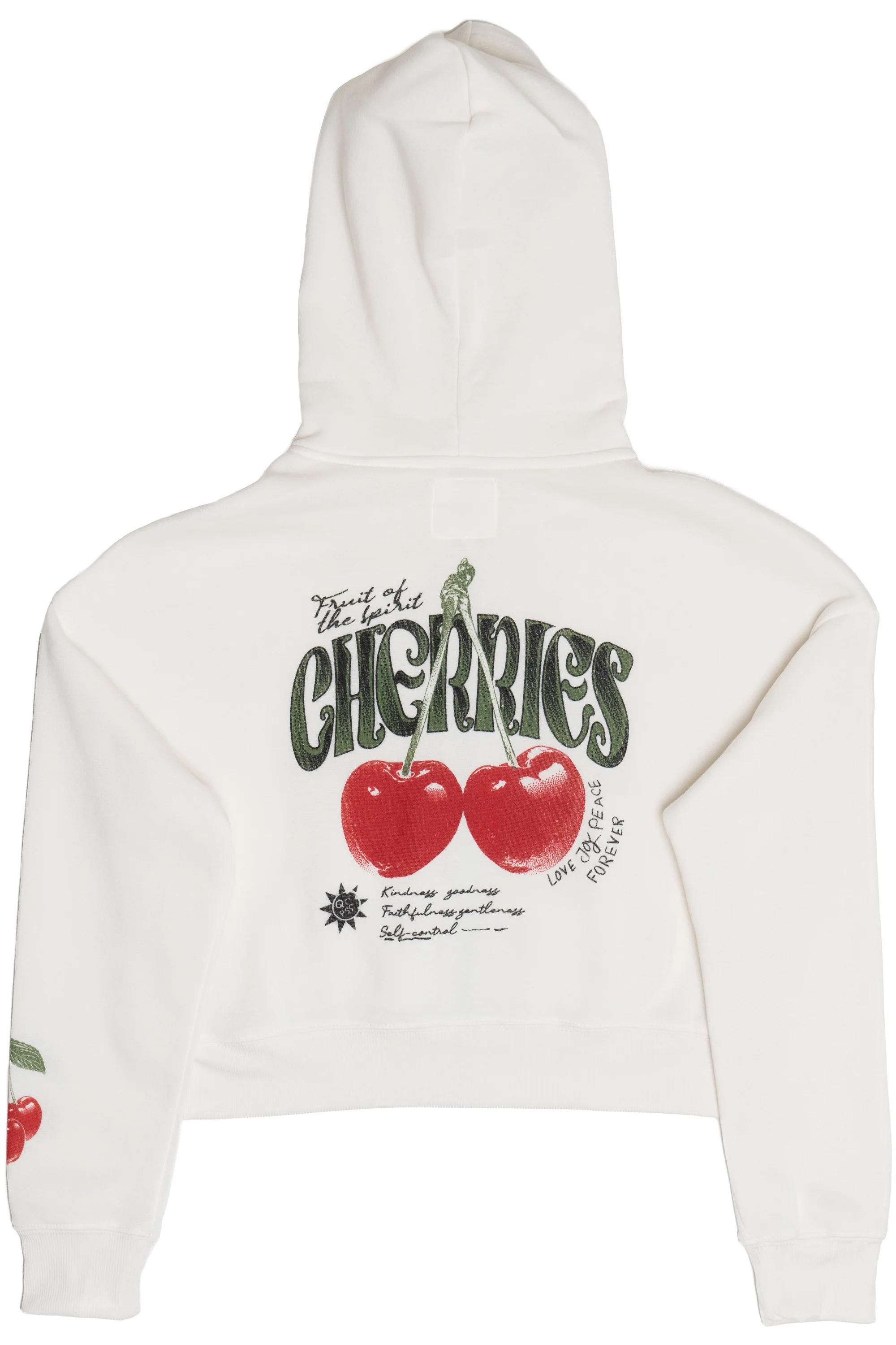 Cherries Cropped Zip-Up Sweatshirt - Image 8