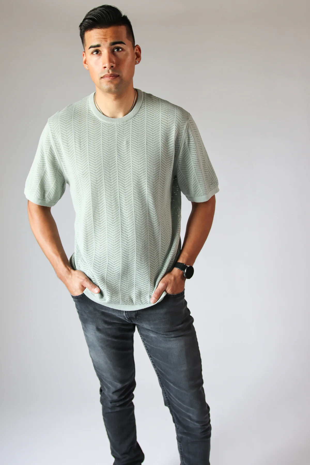 Chevron Open Weave Tee - Image 7