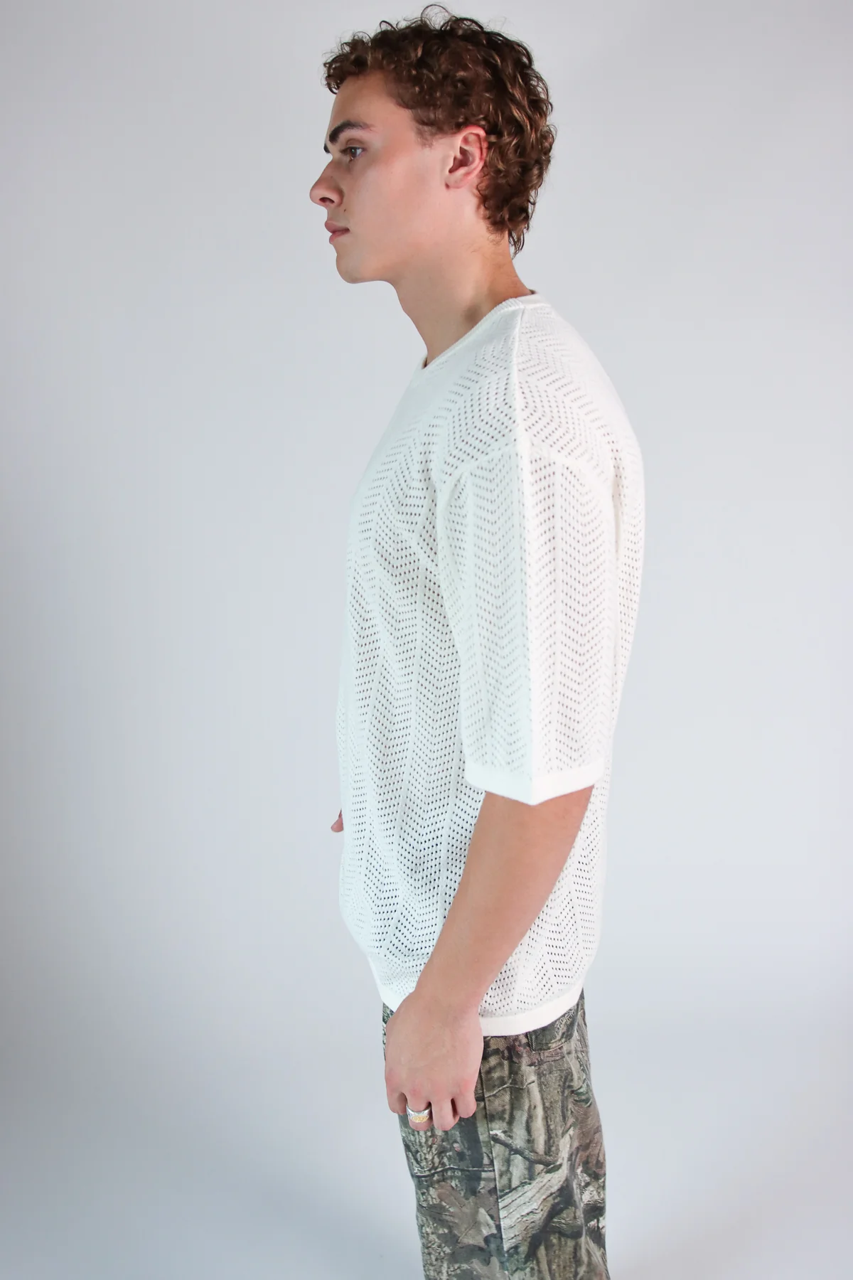 Chevron Open Weave Tee - Image 9