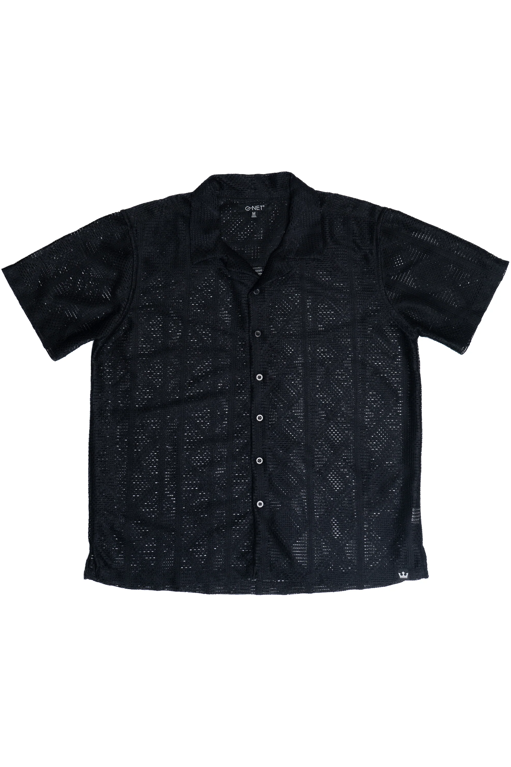 Diamond Open Weave Button Up Shirt - Image 11