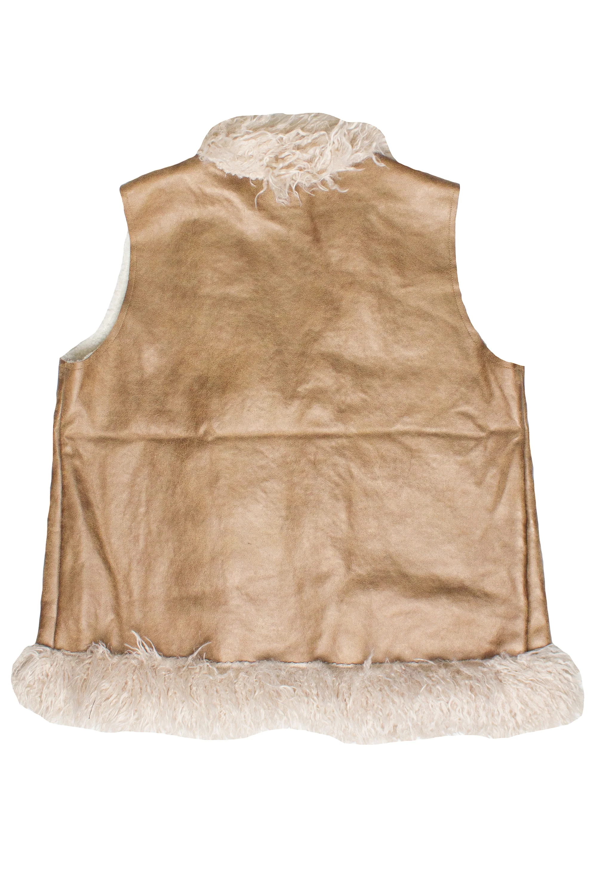 Faux Suede & Faux Fur Trim Vest - Image 7