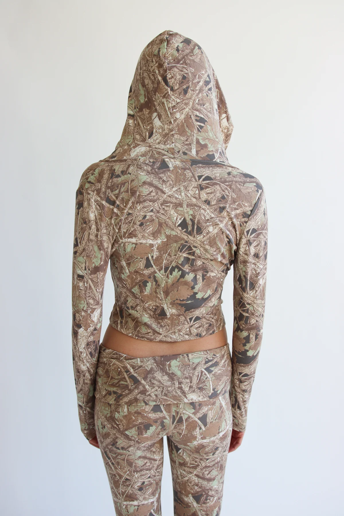 Fleece Lined Woodland Camo Zip Up Hoodie - Image 7