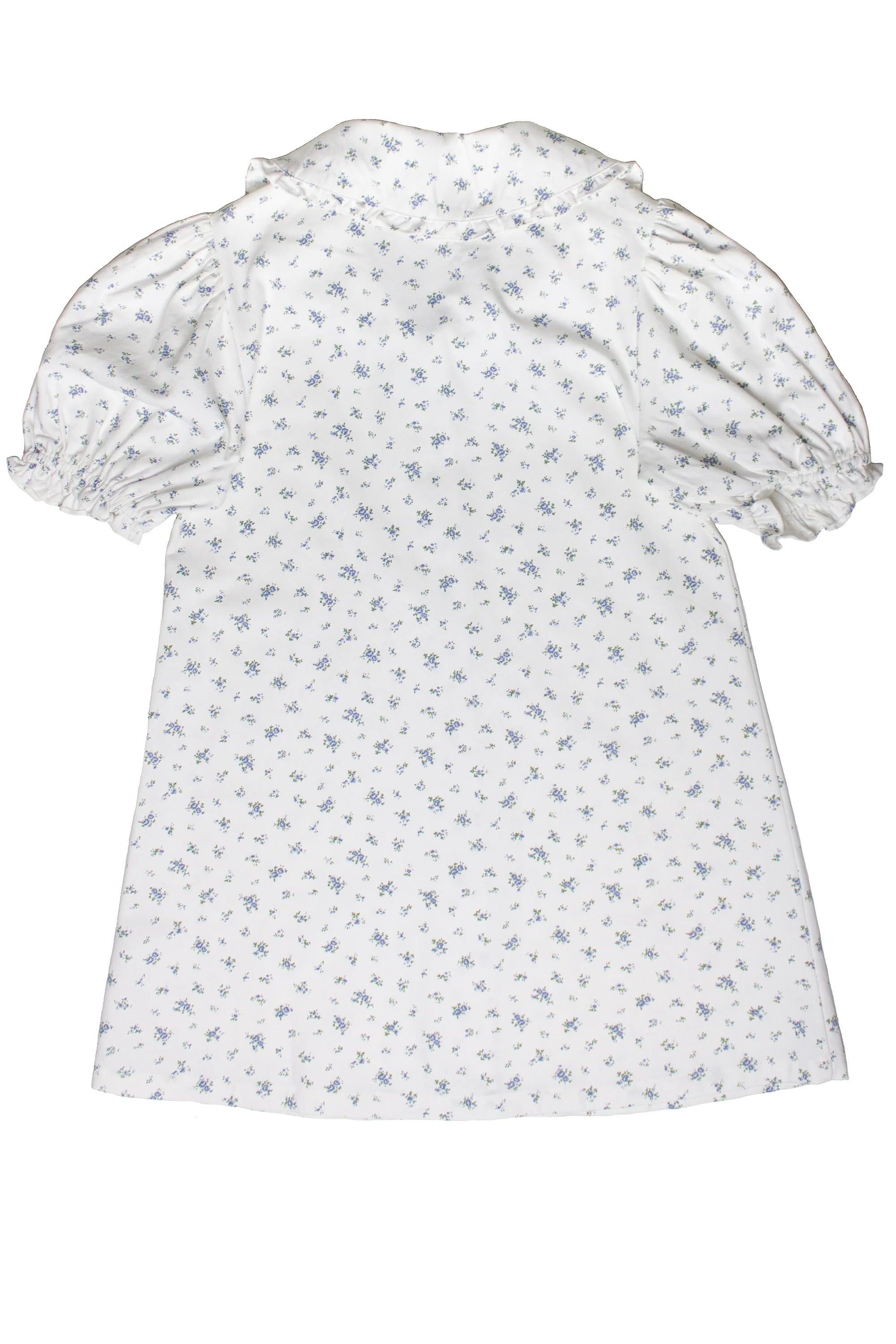 Floral Peter Pan Collar Denim Dress - Image 13
