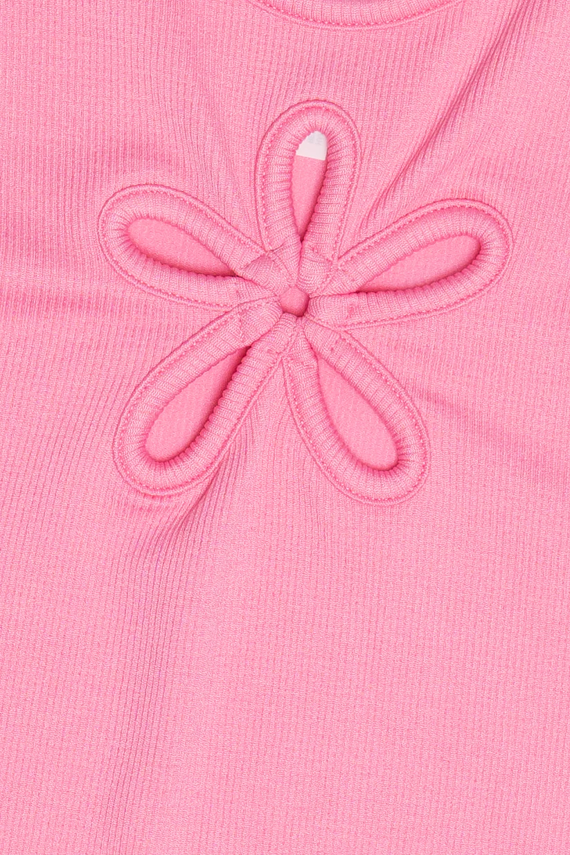 Flower Cut Out Seamless Tank Top - Image 21