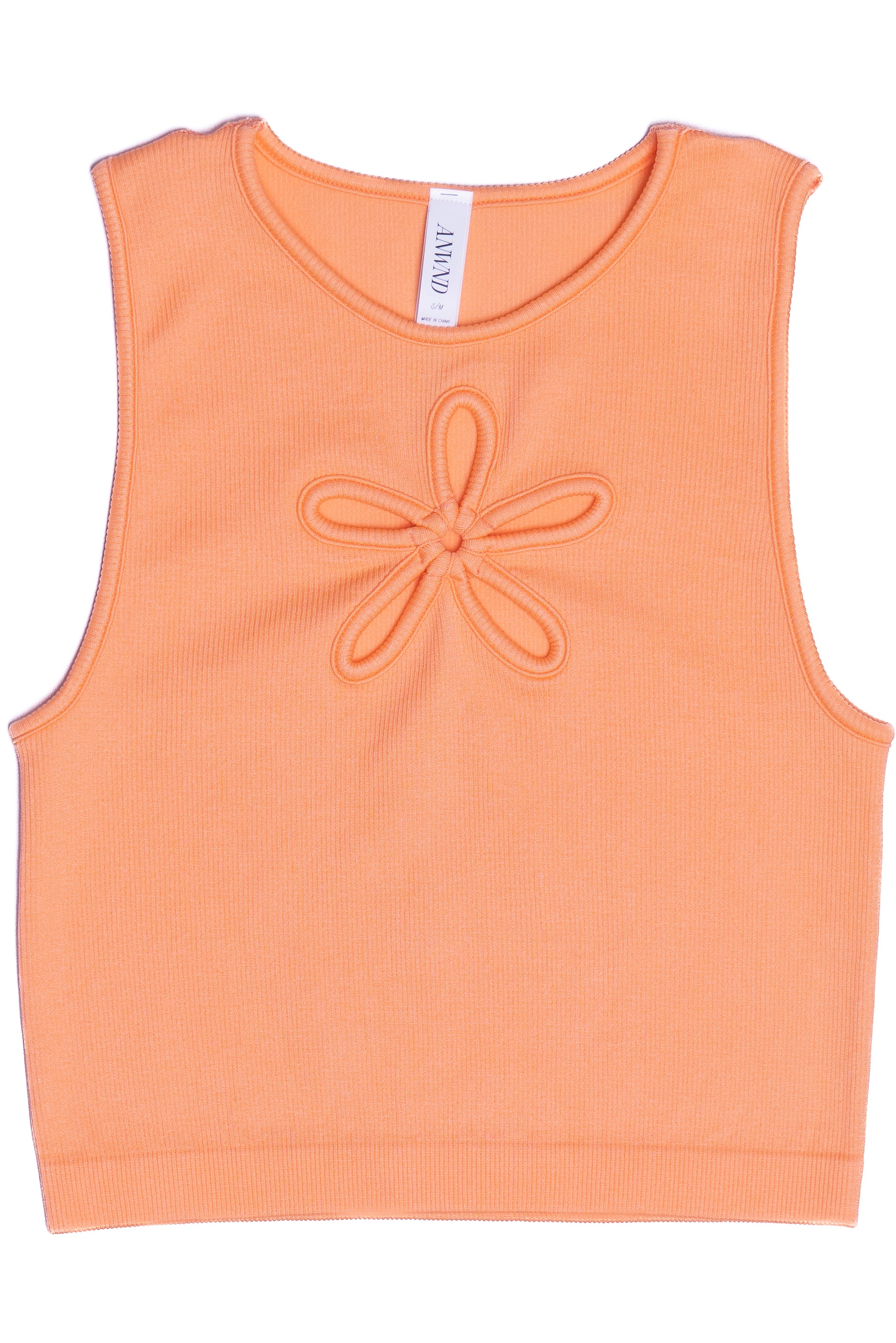 Flower Cut Out Seamless Tank Top - Image 8