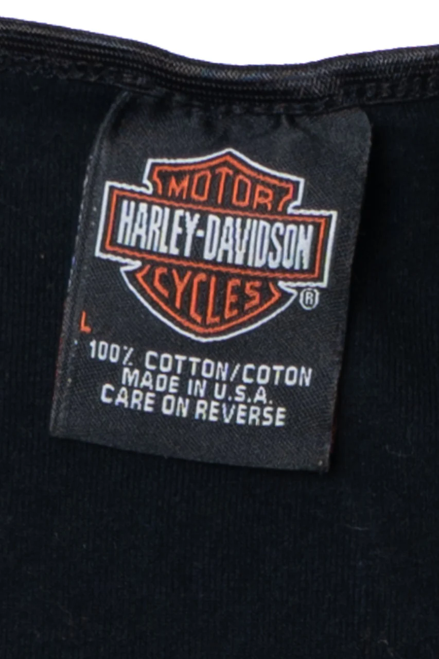 Harley Davidson Bedazzled Eagle Metallic Trim T-Shirt - Image 5