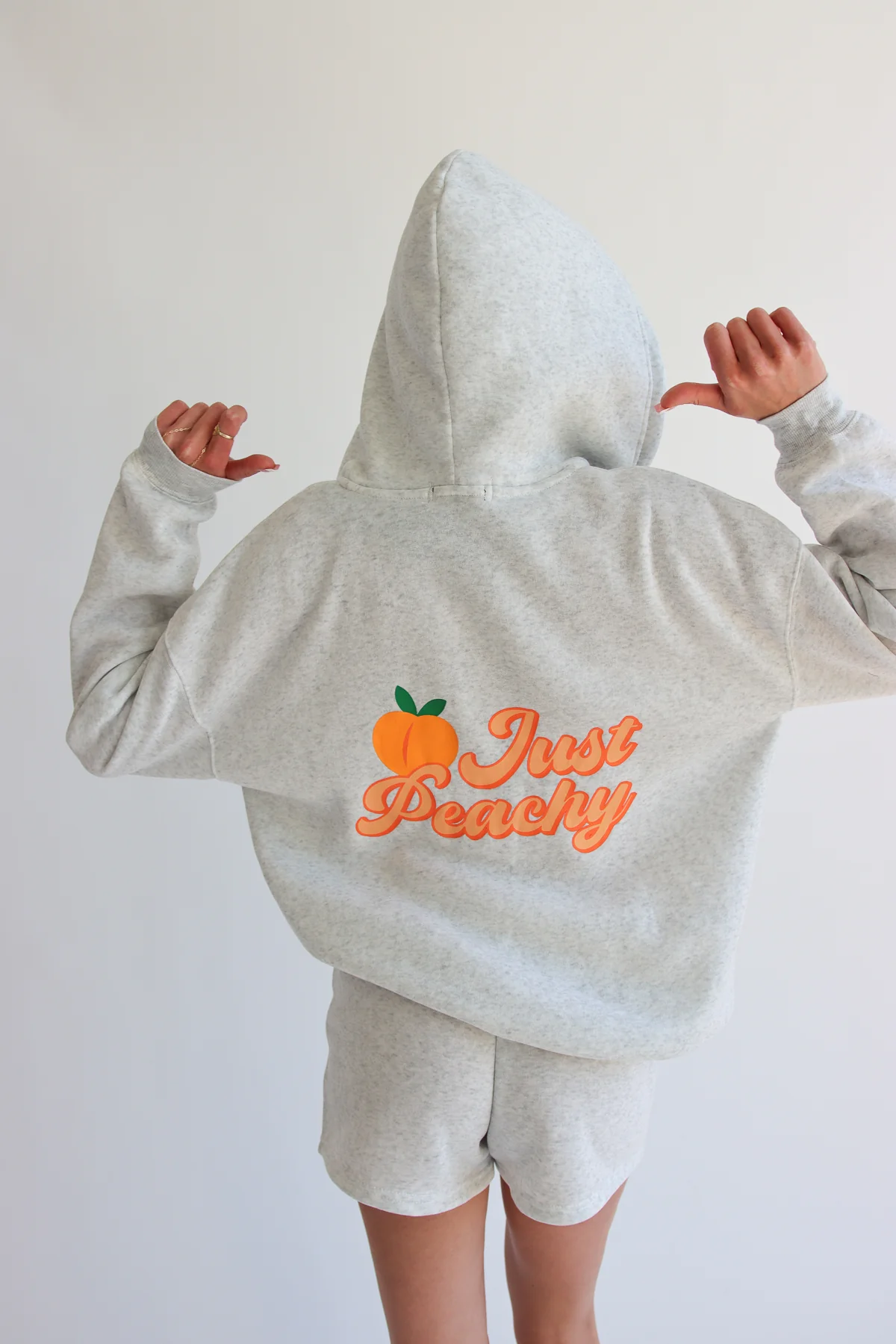 Just Peachy Oversized Zip Up Hoodie - Image 6