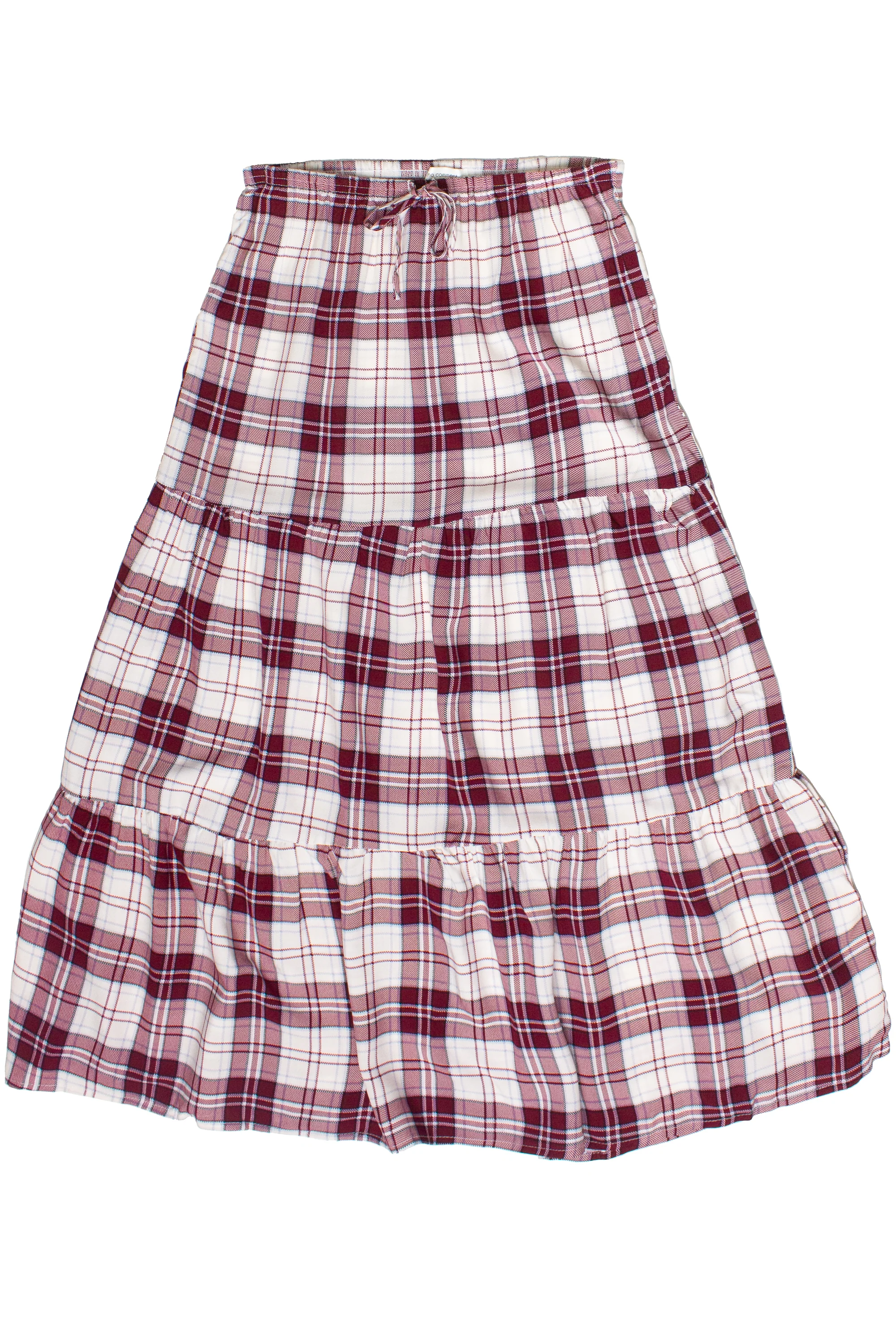 Plaid Tiered Maxi Skirt - Image 12