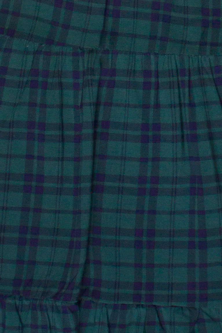 Plaid Tiered Maxi Skirt - Image 16