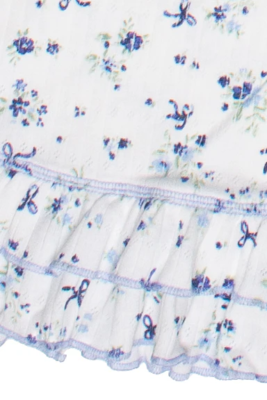 Pointelle Lace Trim Floral Dress - Image 10