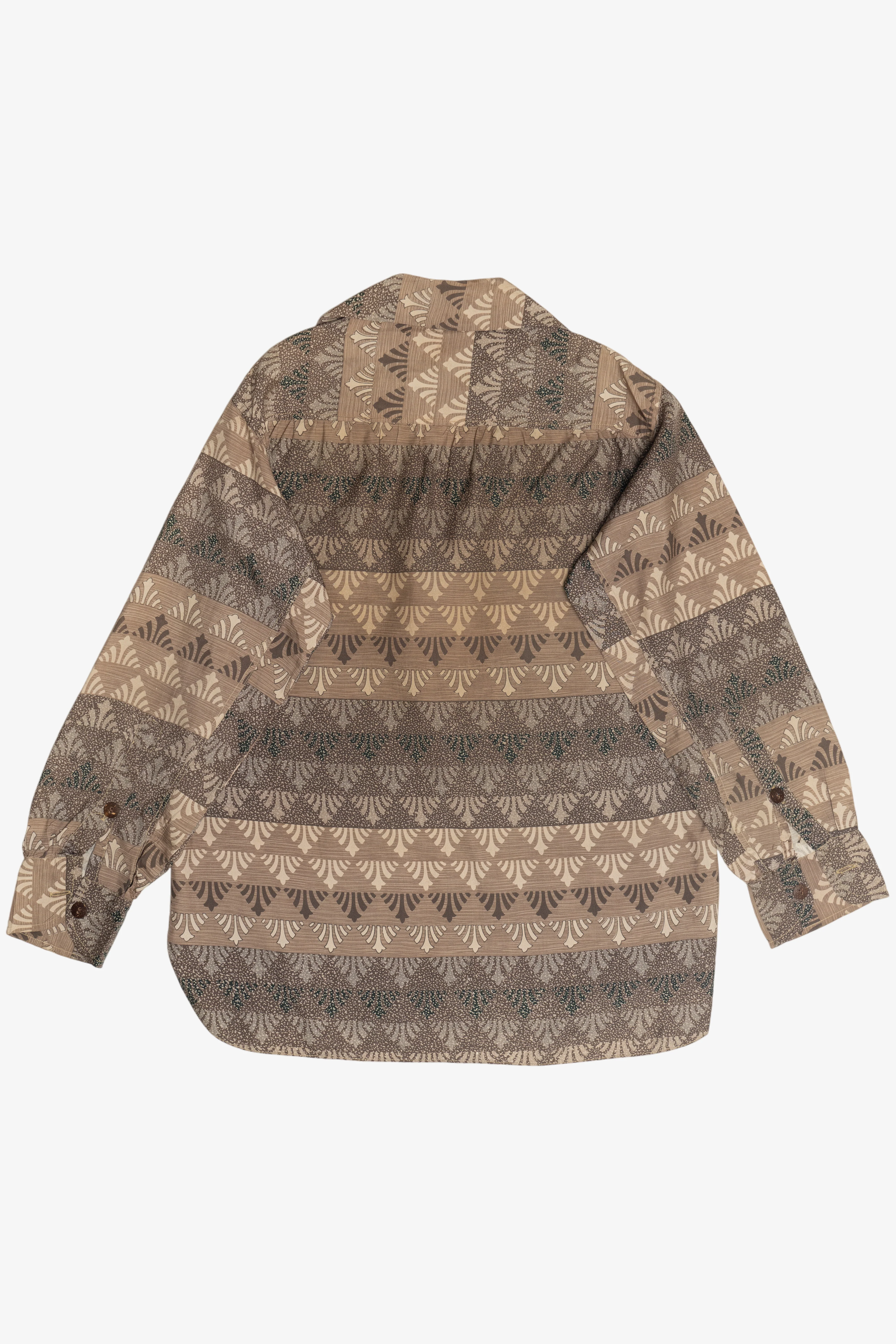 Rare Vintage Hawaiian Long Sleeve Shirt Quarter Loop Button Detail 40/50s - Image 5