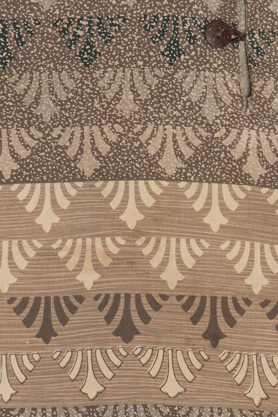 Rare Vintage Hawaiian Long Sleeve Shirt Quarter Loop Button Detail 40/50s - Image 7