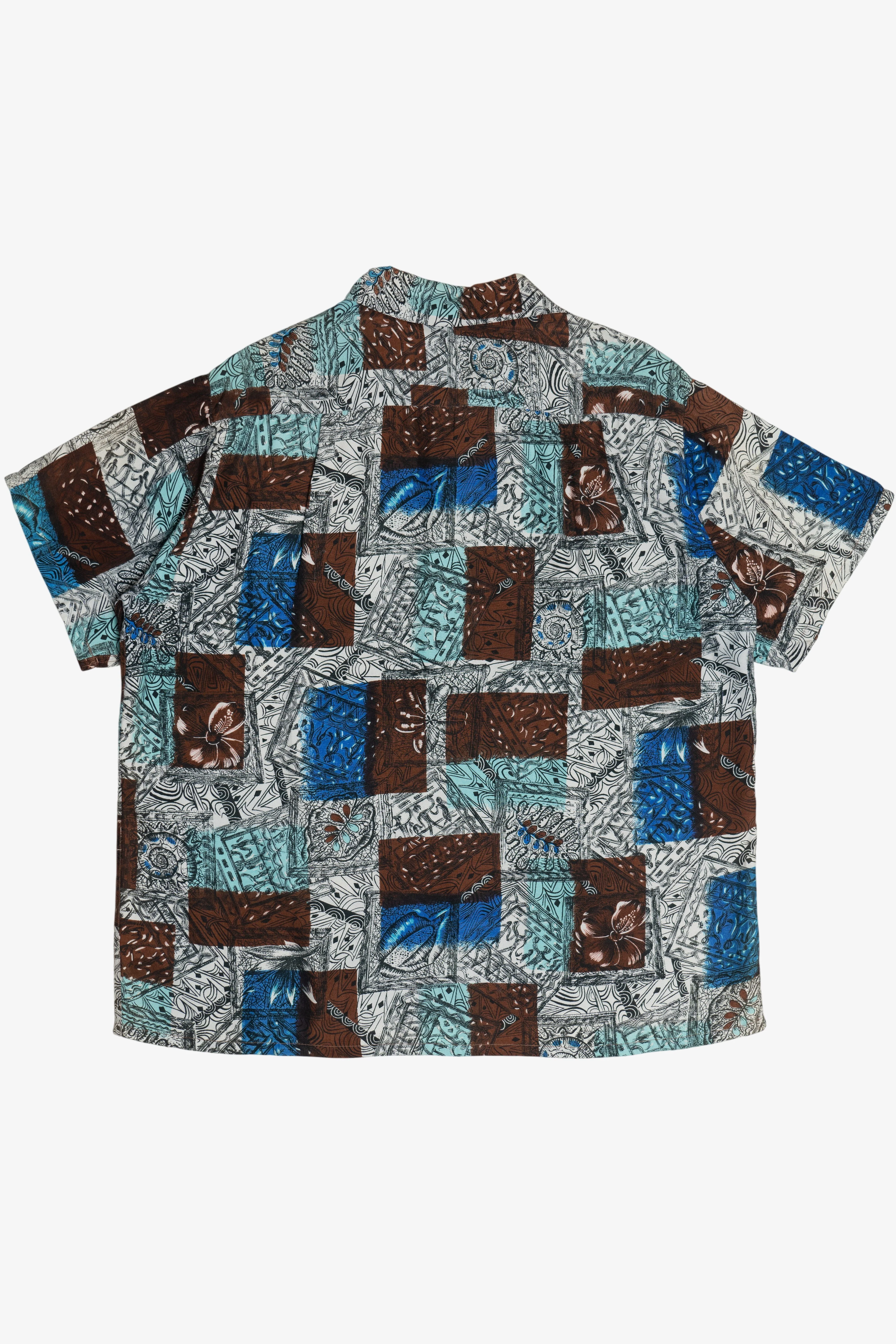 Rare Vintage Hawaiian Shirt With Loop Collar Pilgrim Made And Styled In California 40/50s - Image 6