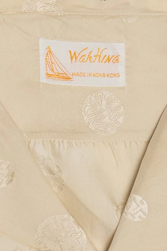 Rare Vintage Hawaiian Shirt With Loop Collar Wah Hing Pure Silk 40/50s - Image 7