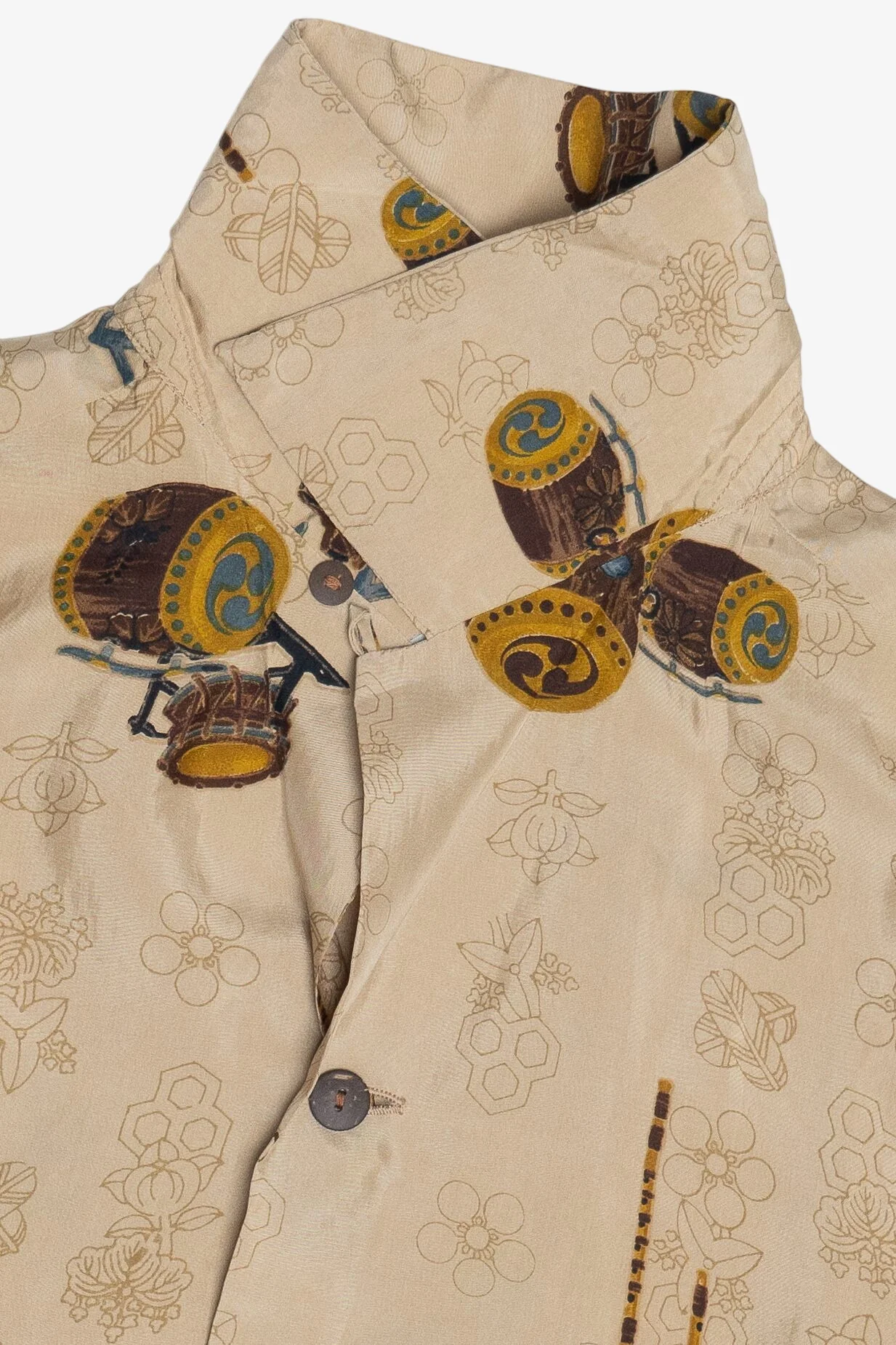 Rare Vintage Pure Silk Hawaiian Shirt Loop Collar McInerny Honolulu 40/50s - Image 3