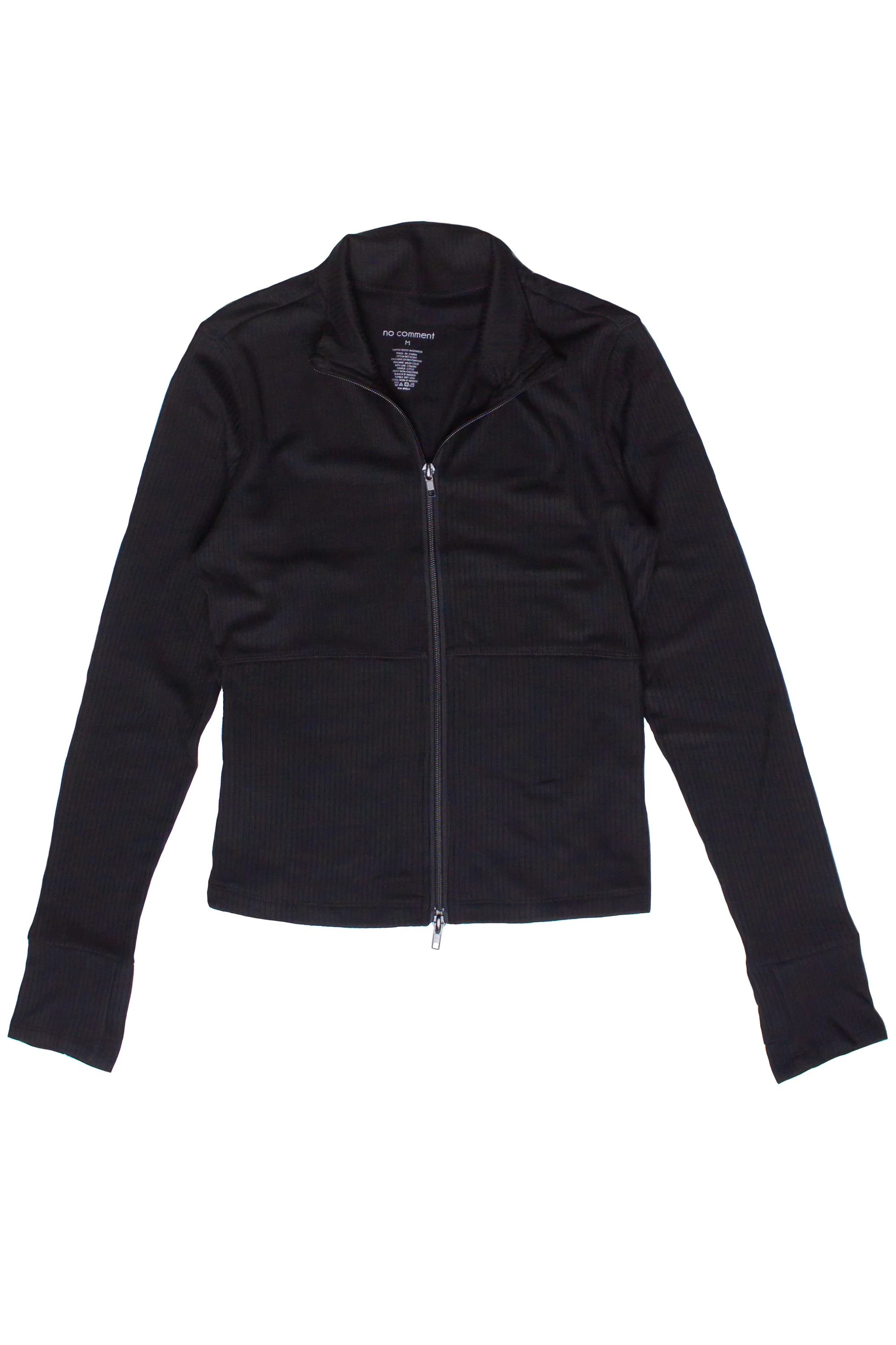 Ribbed Lightweight Fleece Lined Zip Up Top - Image 13