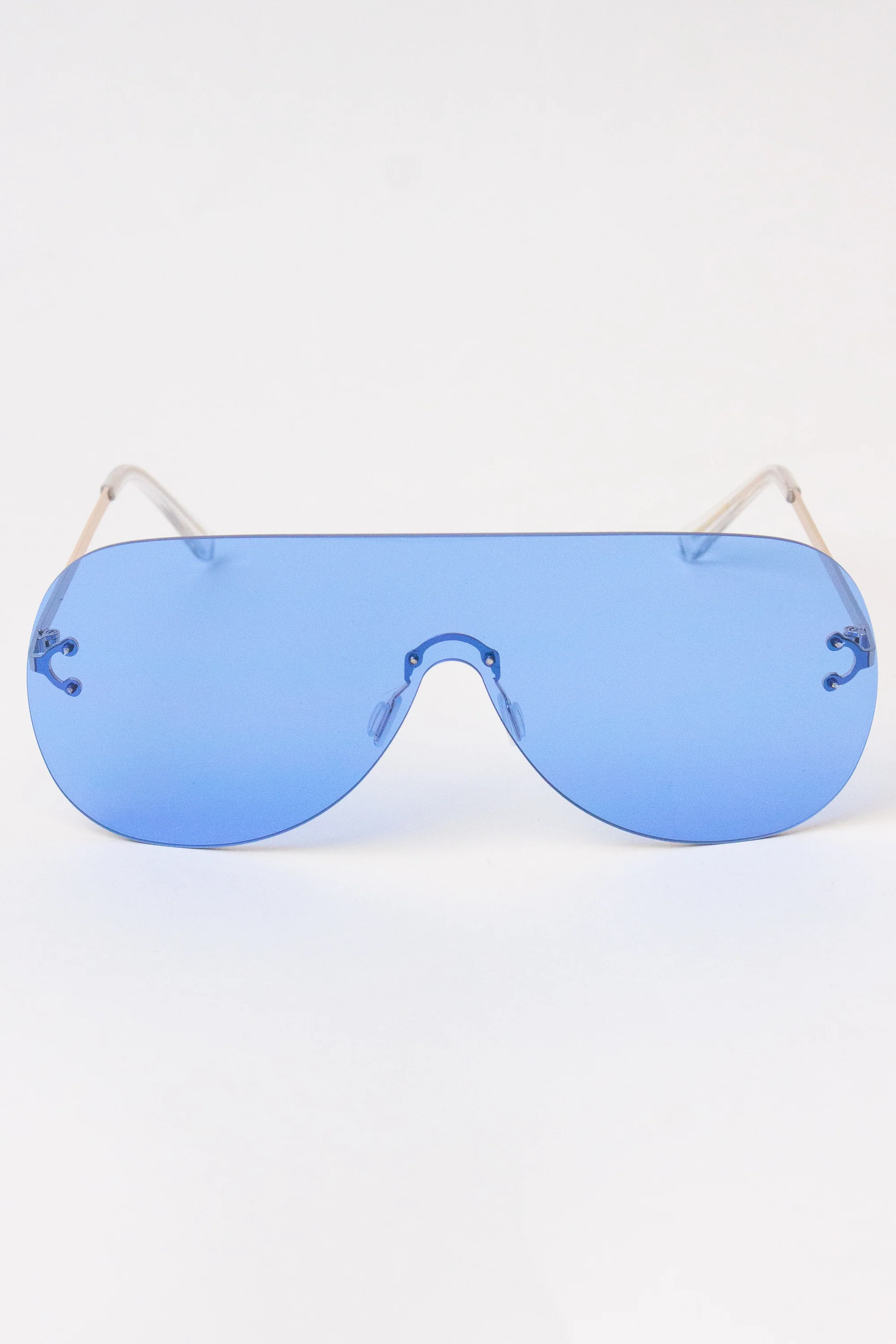 Rimless Aviator Shield Sunglasses - Image 5