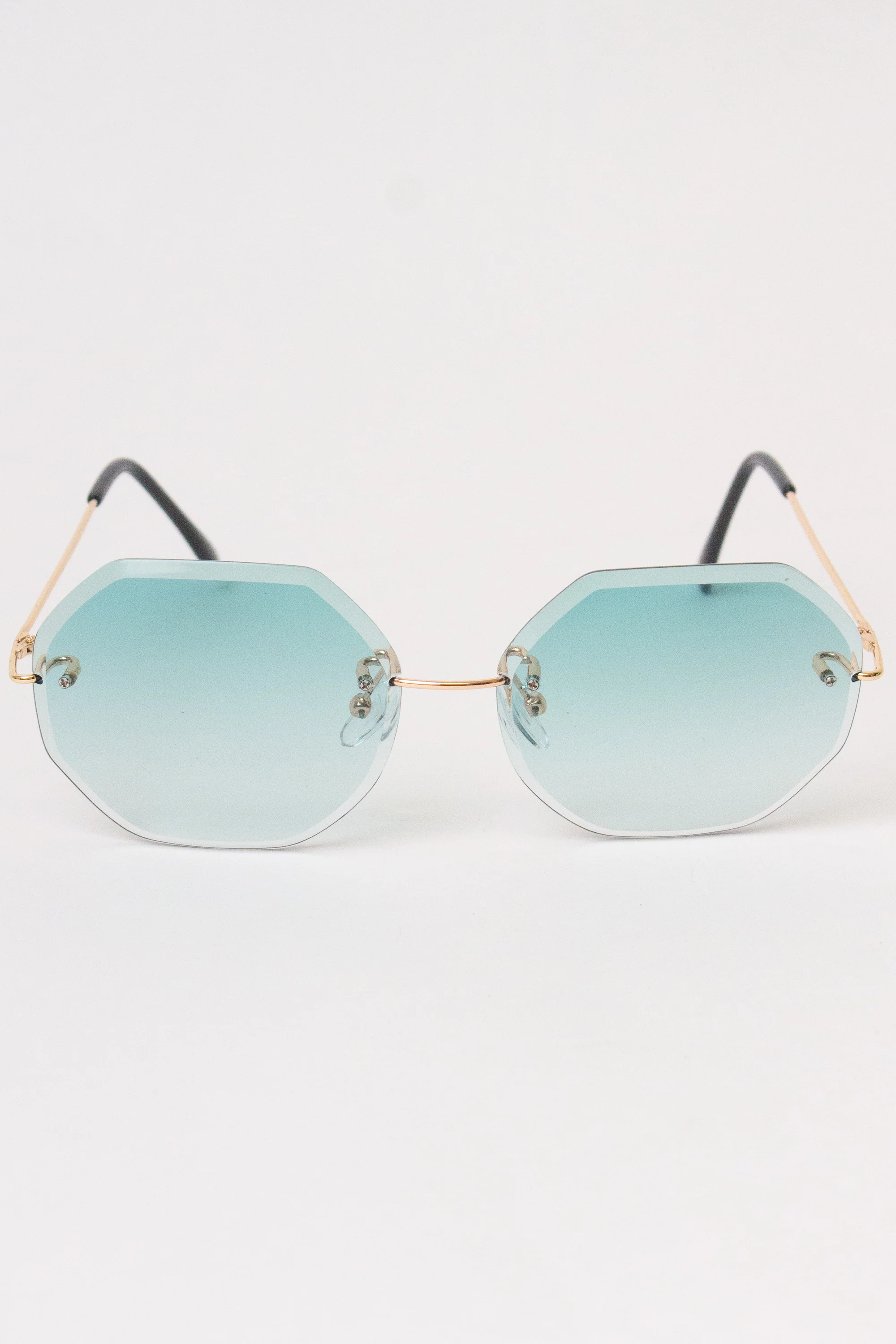 Rimless Octagon Sunglasses - Image 7