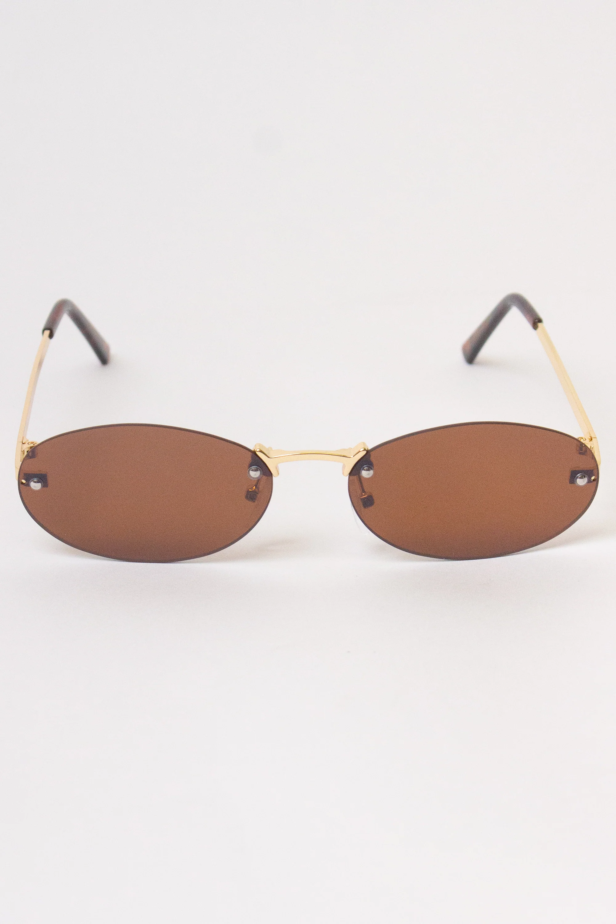 Rimless Oval Lens Sunglasses - Image 6