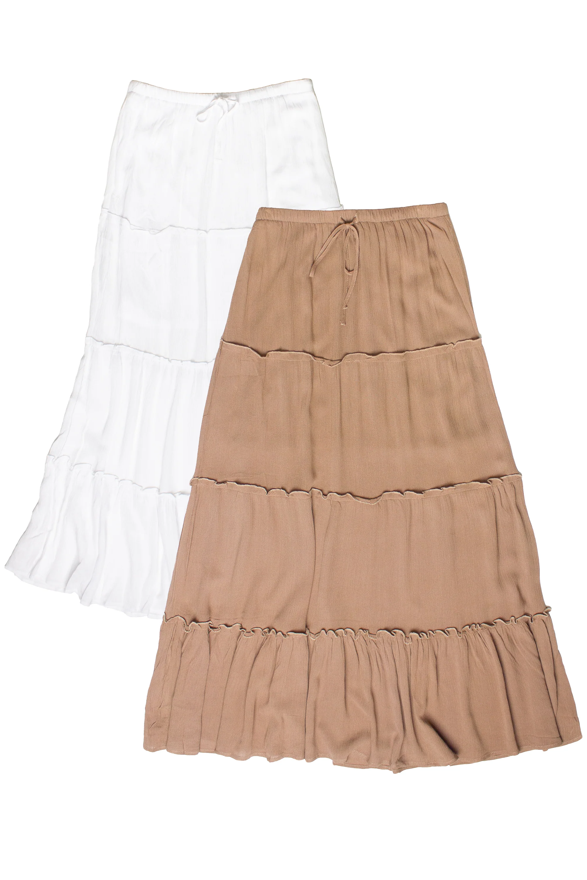 Ruffle Trim Tiered Maxi Skirt - Image 3