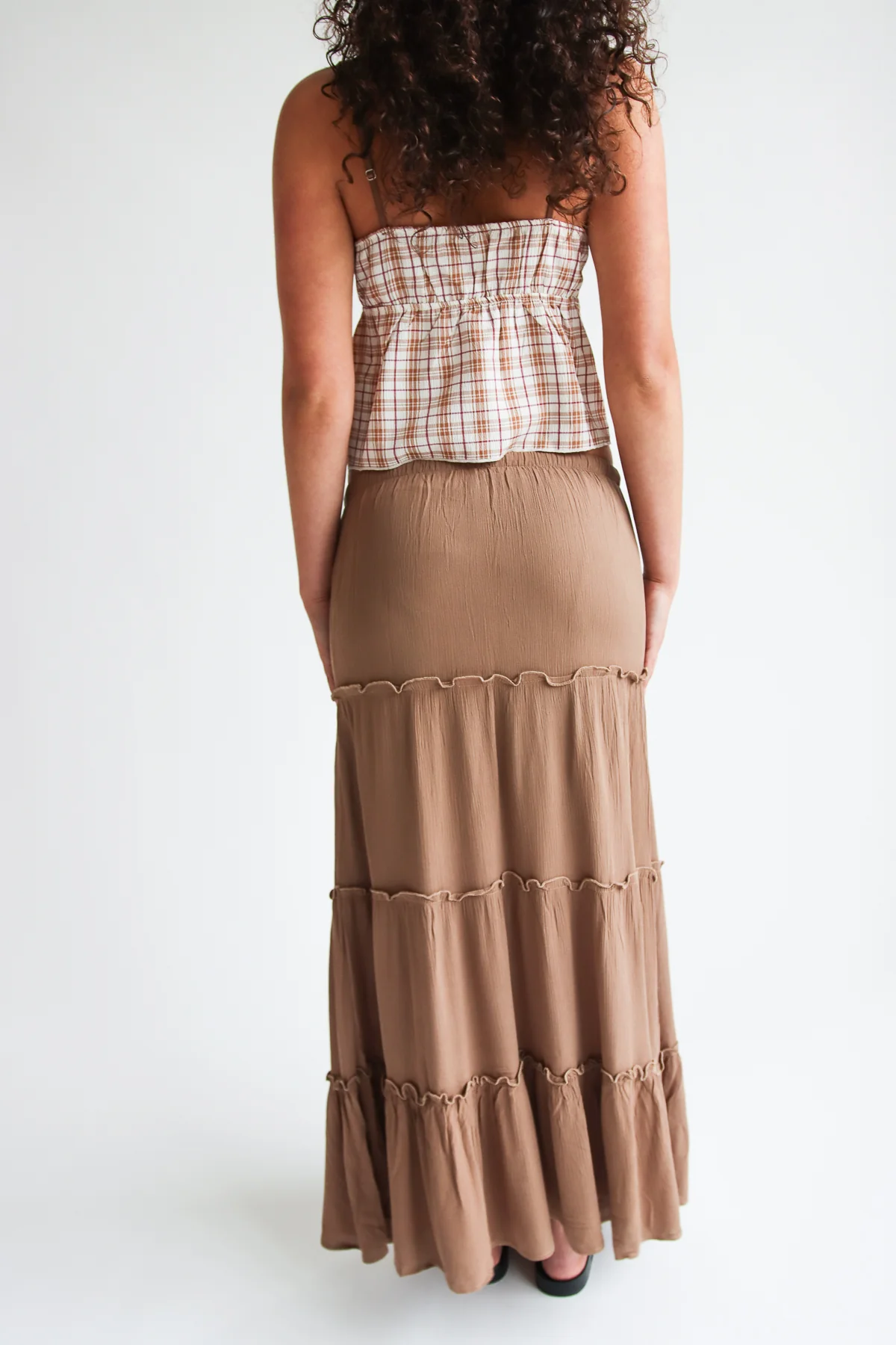Ruffle Trim Tiered Maxi Skirt - Image 8