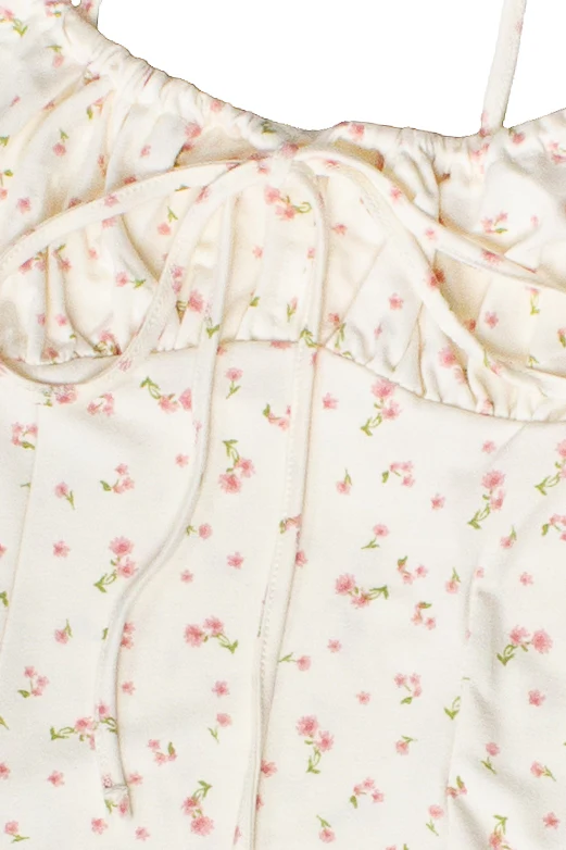 Sleeveless Floral Milkmaid Midi Dress - Image 6