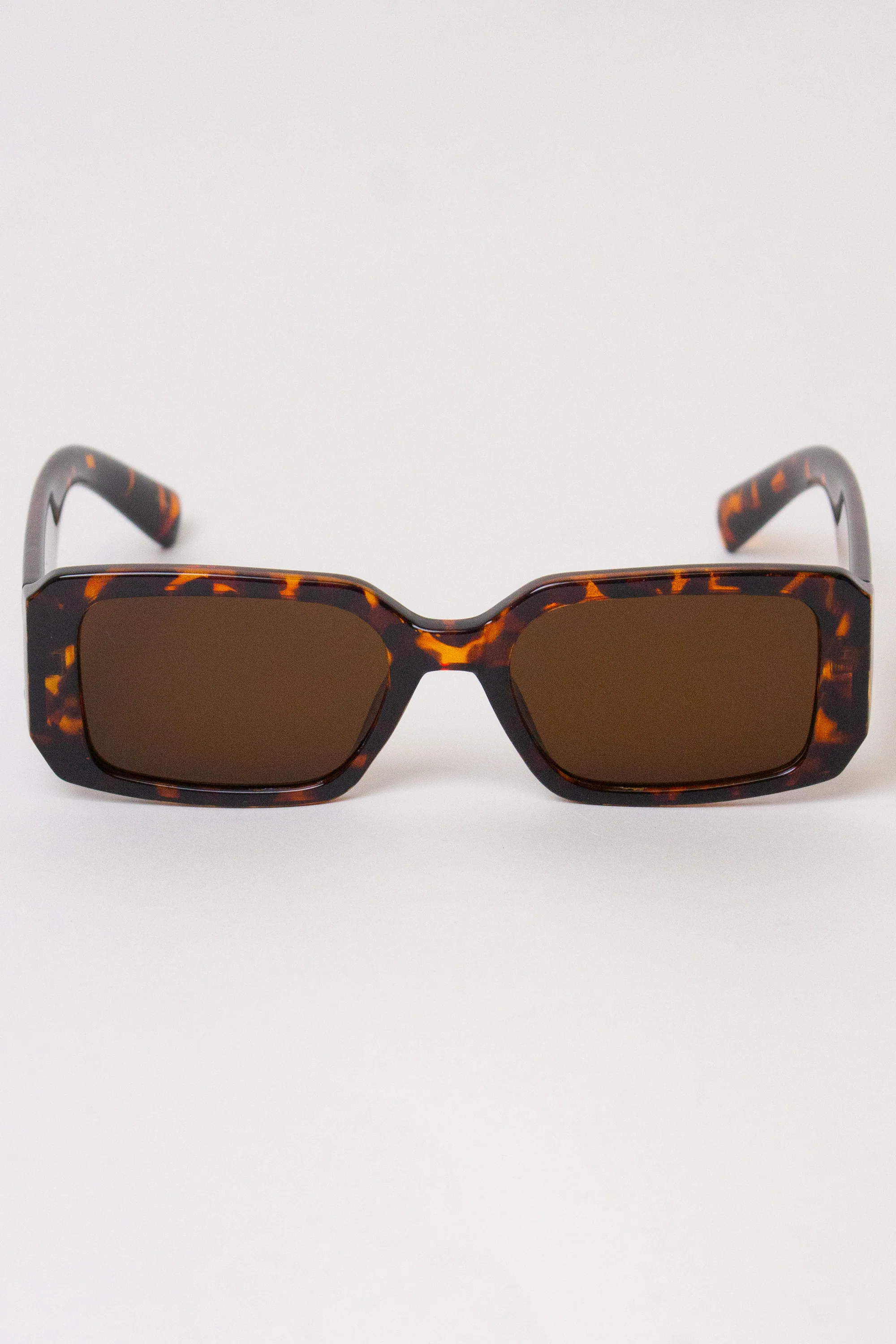 Thick Frame Rectangle Sunglasses - Image 6