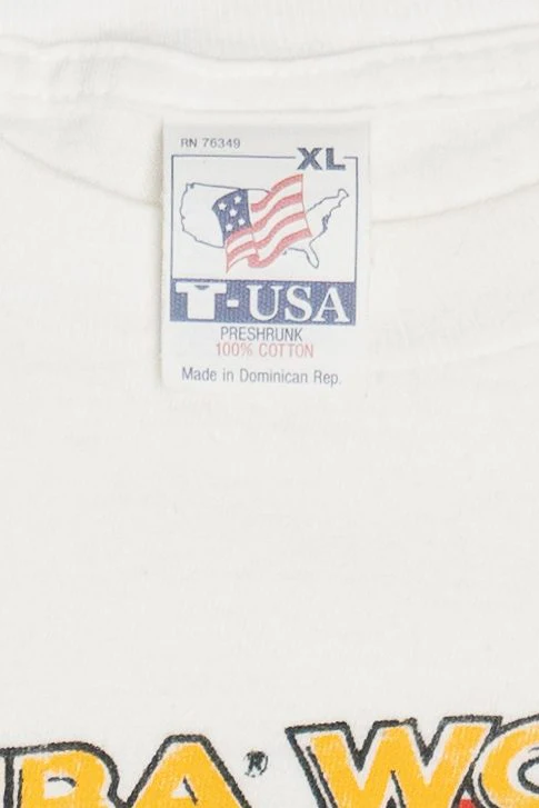 Vintage 1994 Houston Rockets Caricature "NBA World Champs" T-Shirt (1990s) - Image 3