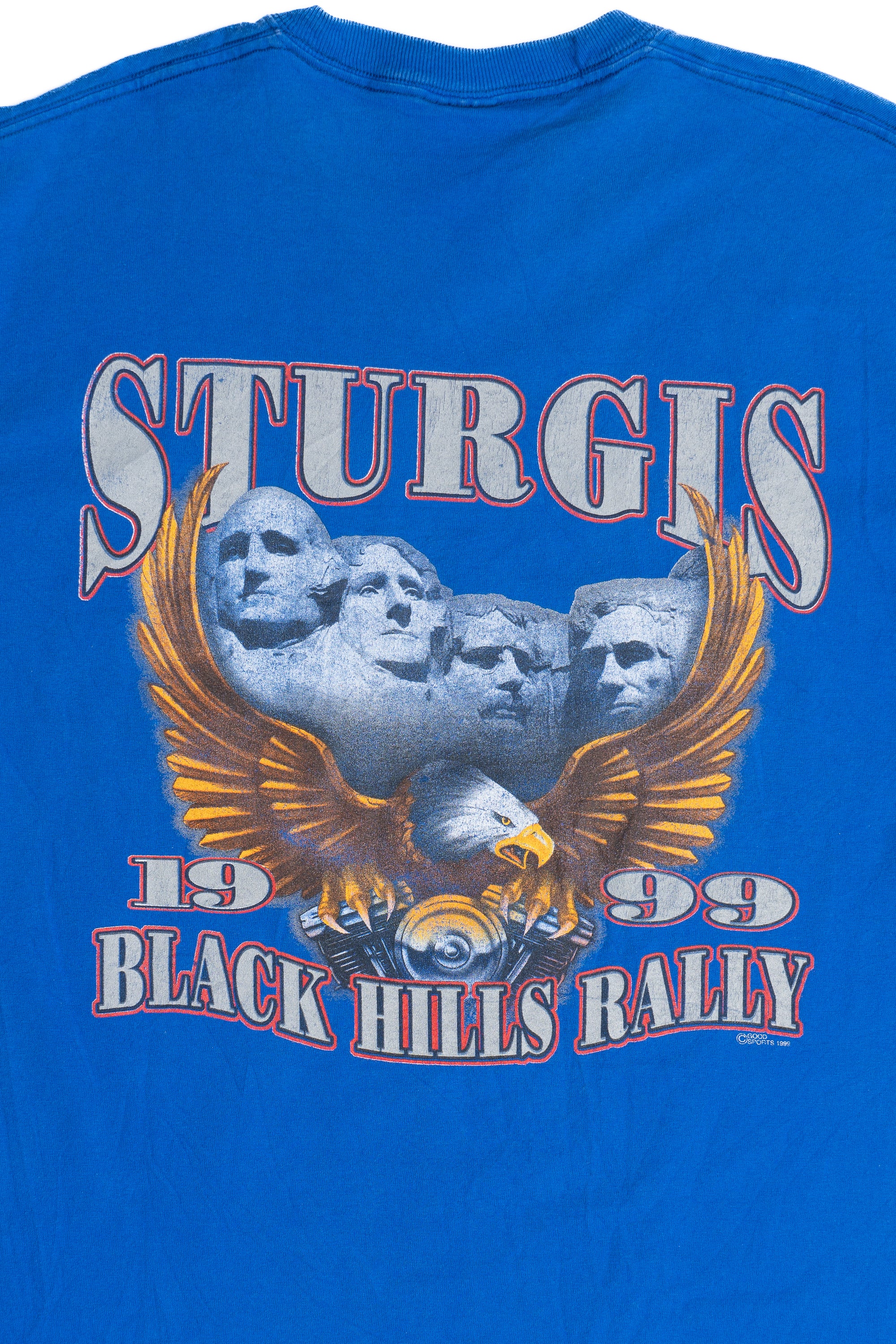 Vintage 1999 Sturgis Black Hills Motorcycle "Rally Of The Millennium" T-Shirt (1990s) - Image 4