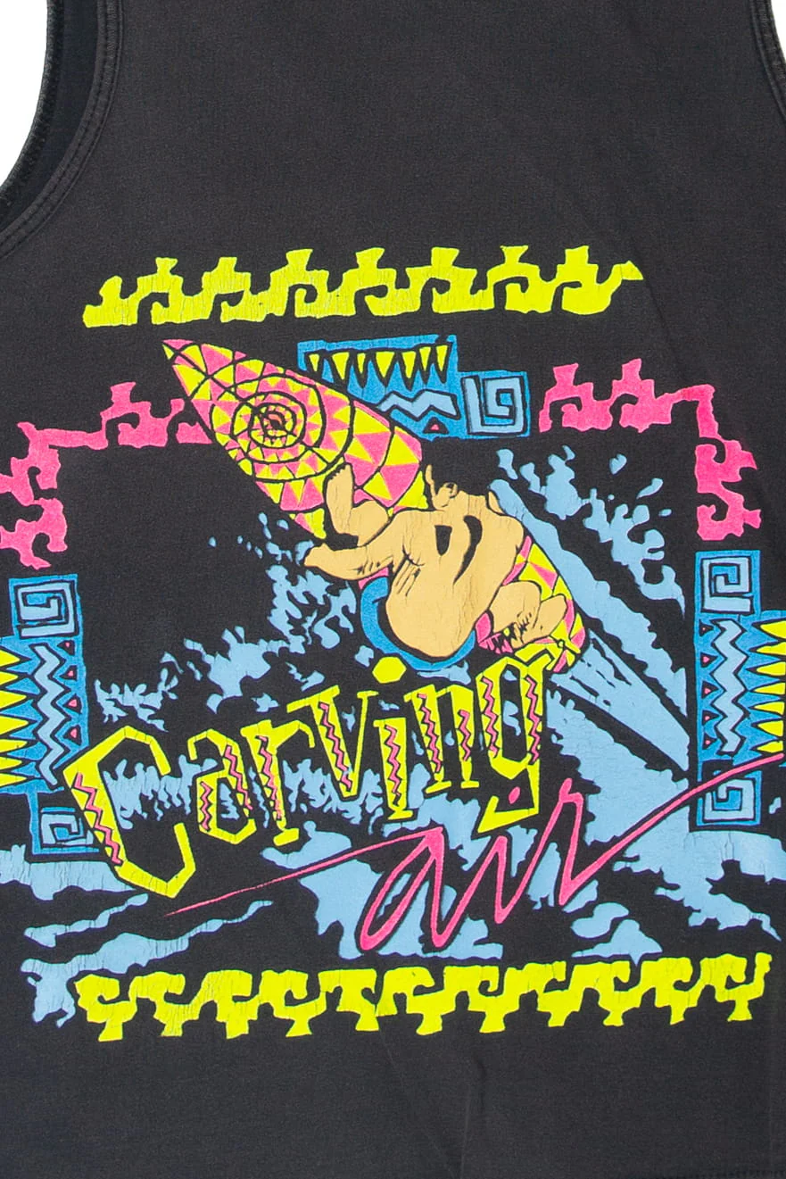 Vintage "Carving Air" Surf Sleeveless T-Shirt (1980s) - Image 4