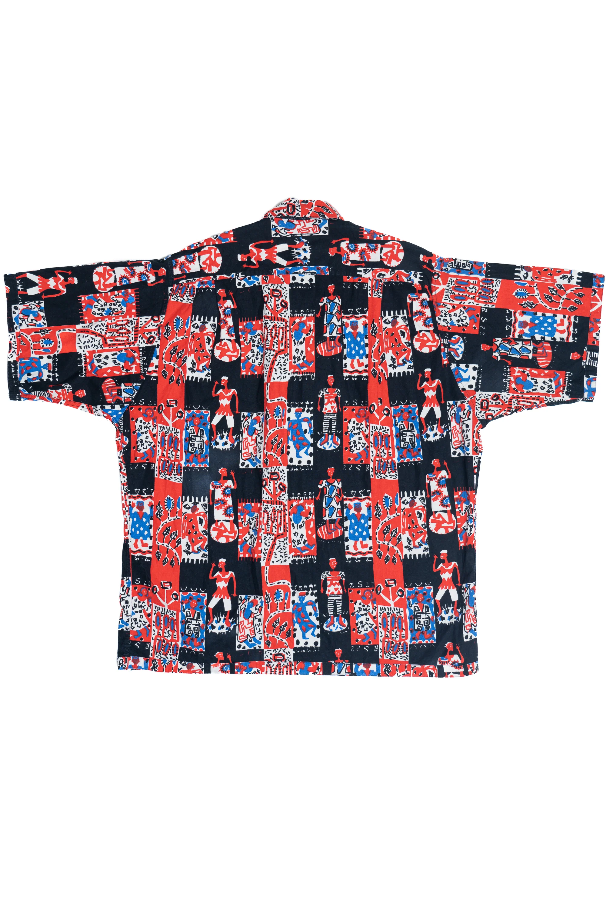 Vintage Dancing People All Over Print Adolfo Button Up Shirt (1980s) - Image 4