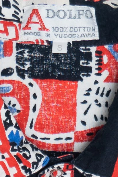 Vintage Dancing People All Over Print Adolfo Button Up Shirt (1980s) - Image 5