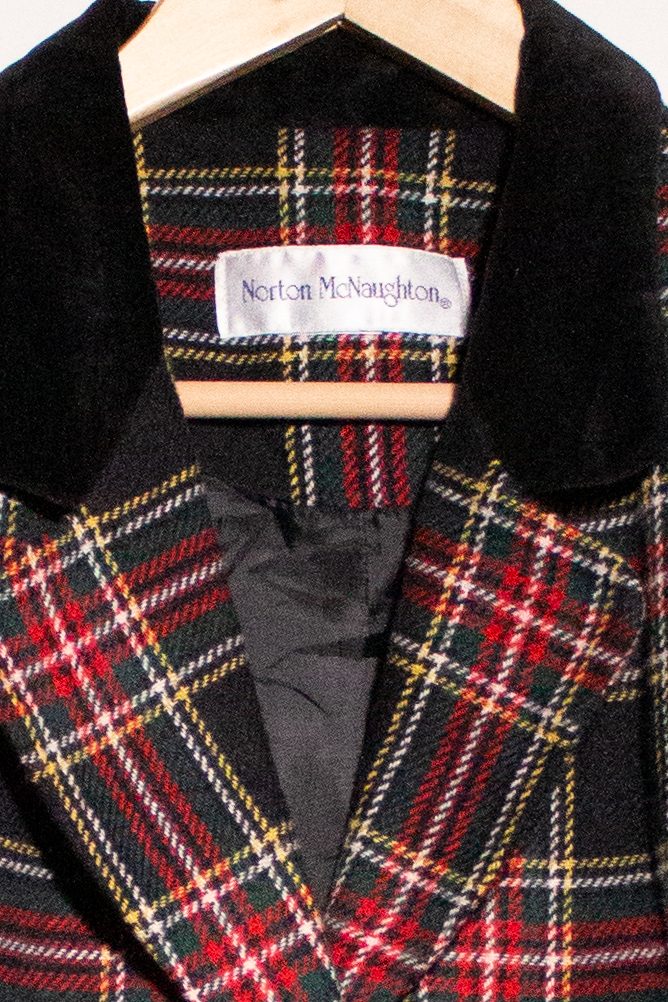 Vintage Red Plaid Norton McNaughton Blazer (1990s) - Image 3
